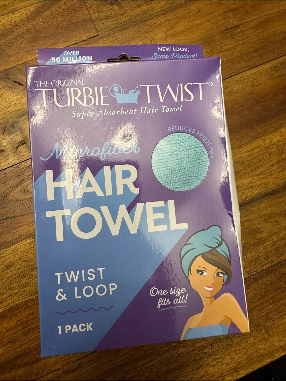 Turbie Twist Microfiber Hair Towel in Aqua Blue - Kids
